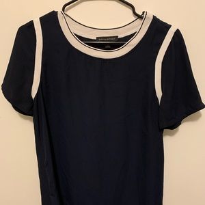 Banana republic navy blue shirt sleeve shirt